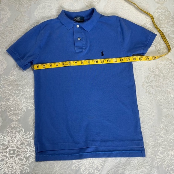 Polo Ralph Lauren Boys Blue Collared Polo 2 Button Shirt Size Small (8) - Picture 5 of 6